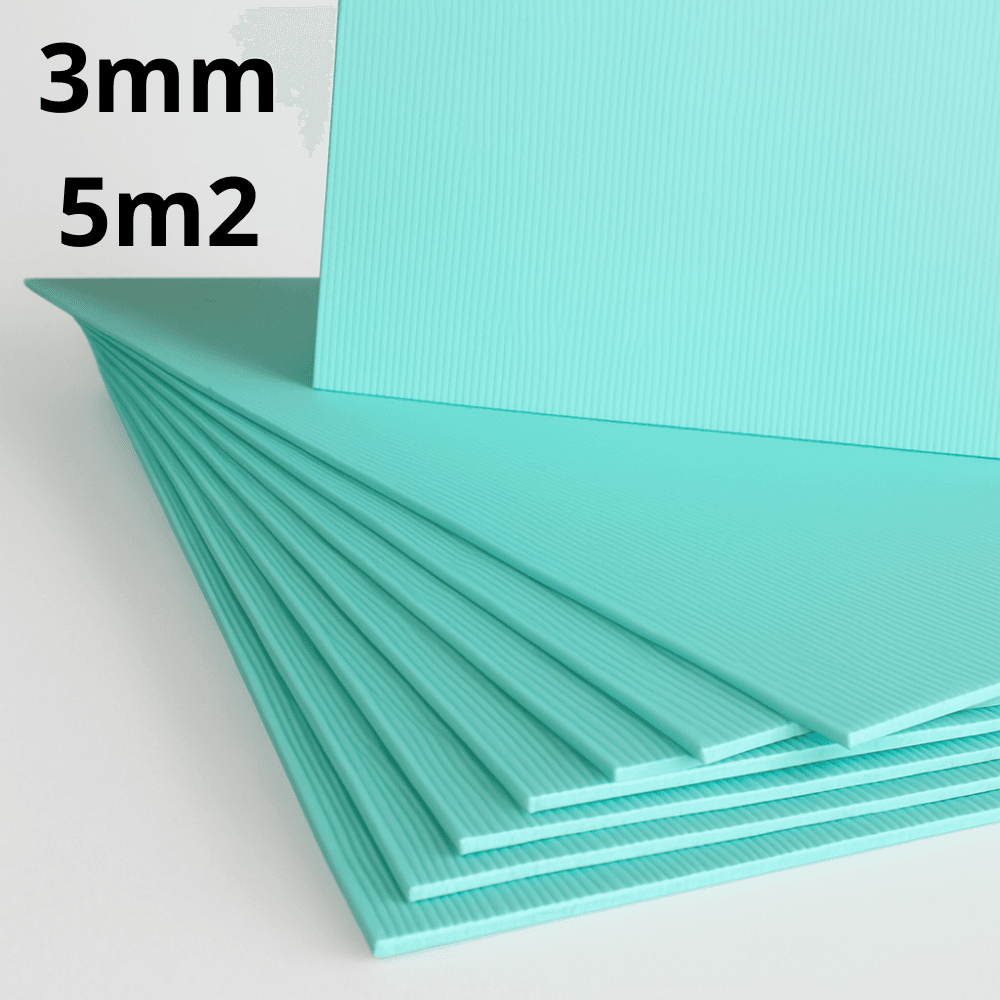 Underlay XPS 3mm - 10% denser - Thermal Base for Laminate and Wood Floors - 5m2 (54 sqft) to 55m2 (592 sqft) - High Quality