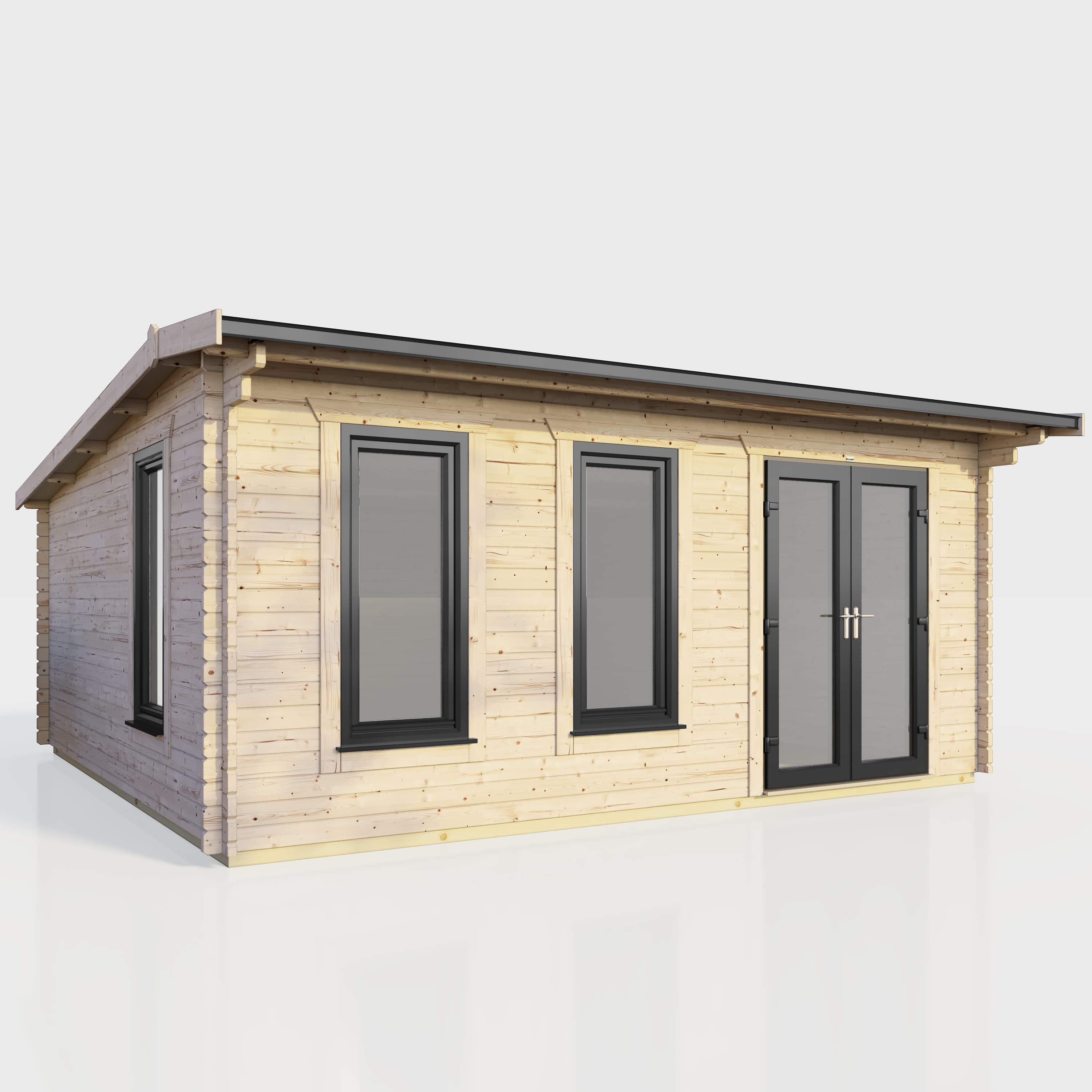 18 x 14 Power Apex Log Cabin Right Doors