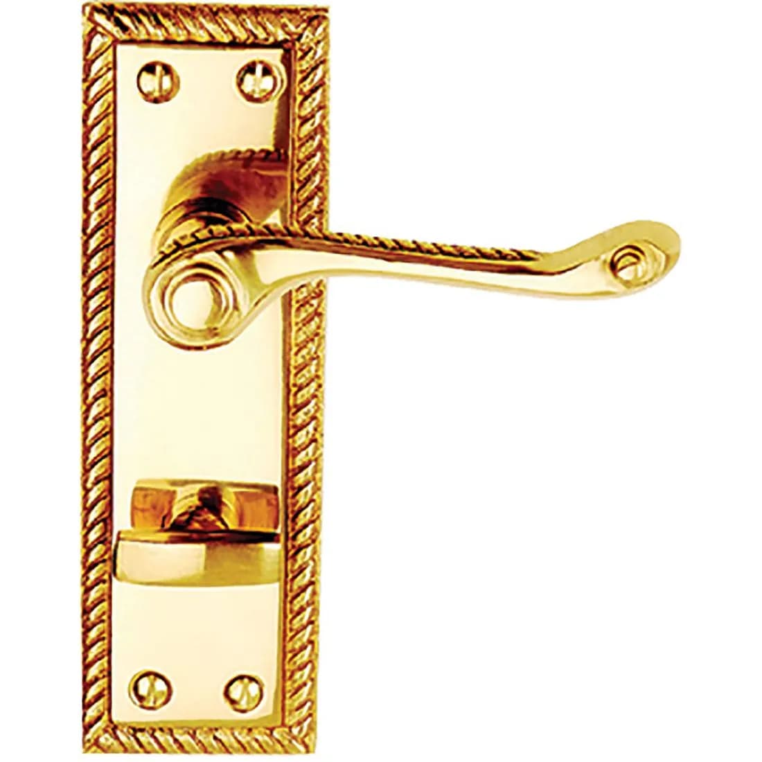 Georgian Privacy Door Handles Polished Brass Contract