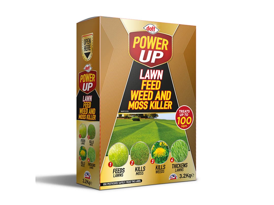 DOFF Powerup Complete Lawn Feed/Weed/Moss Killer 3.2kg F-LM-C20-DPU F-LM-C20-DPU