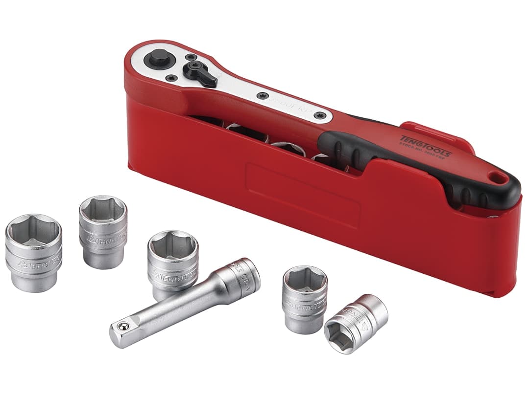 Teng 1/2in Drive M1212N1 Basic Socket Set of 12 M1212N1