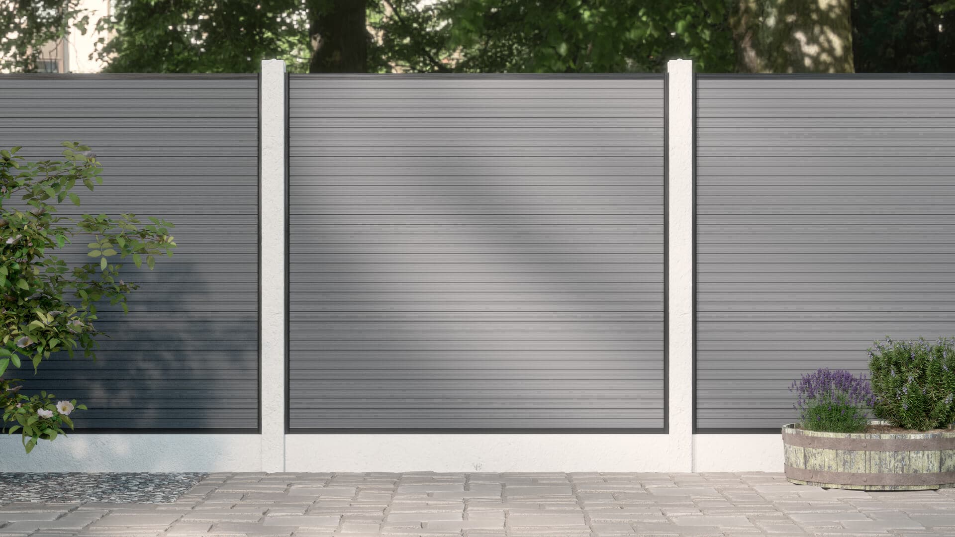 1.8m Stone Composite Fencing