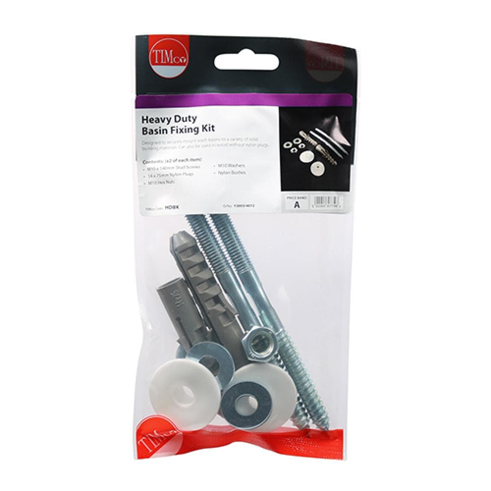Timco HDBK Basin Fixing Kit - Heavy Duty Heavy Duty Kit TIMpac 2