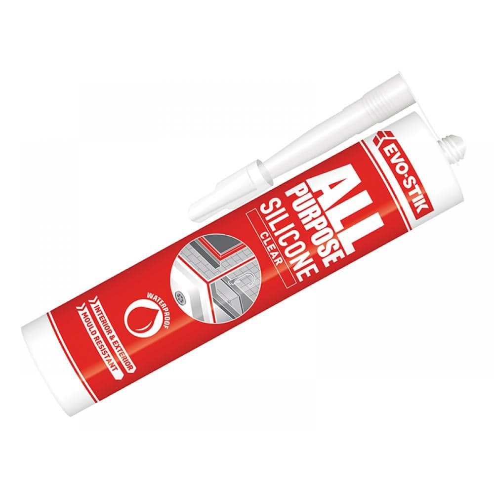 Evo-Stik 30613626 112896 All Purpose Flex Silicone Sealant Clear C20