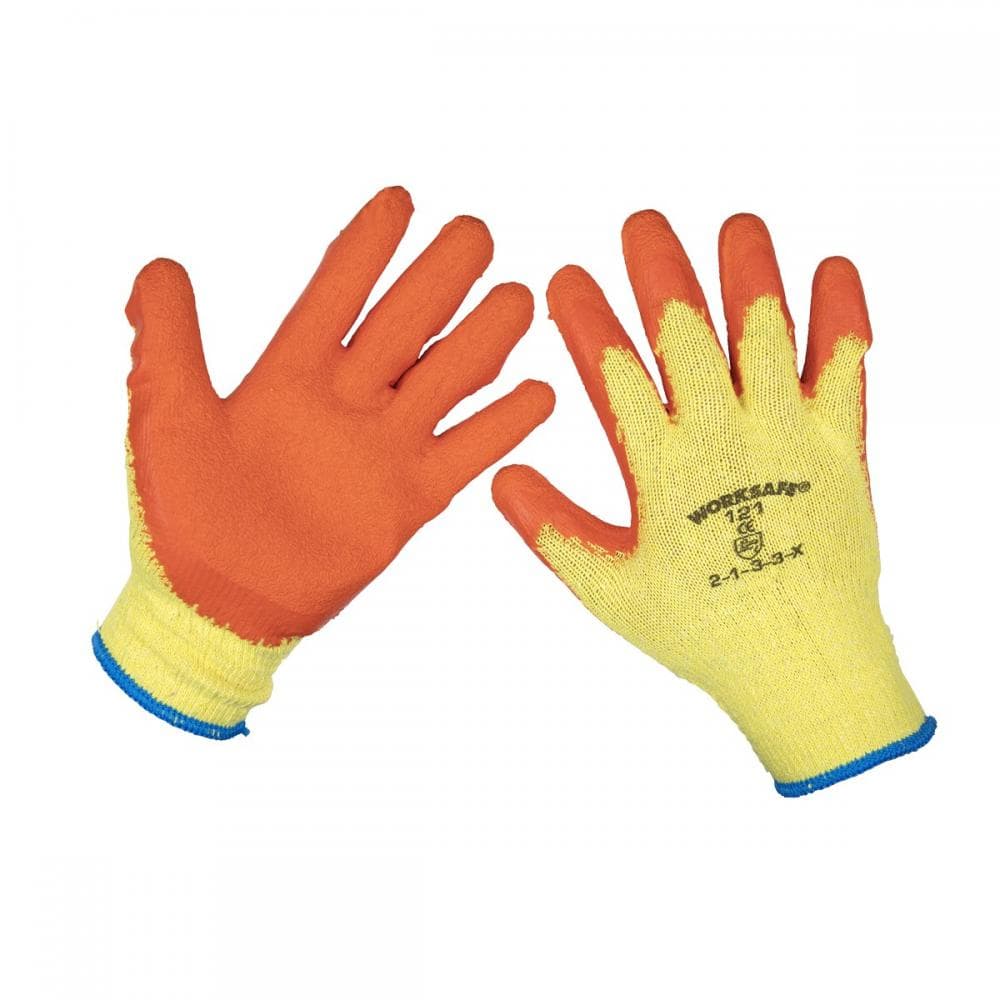 Sealey TSP121XL/6 Super Grip Knitted Gloves Latex Palm (X-Large) - Pack Of 6 Pairs