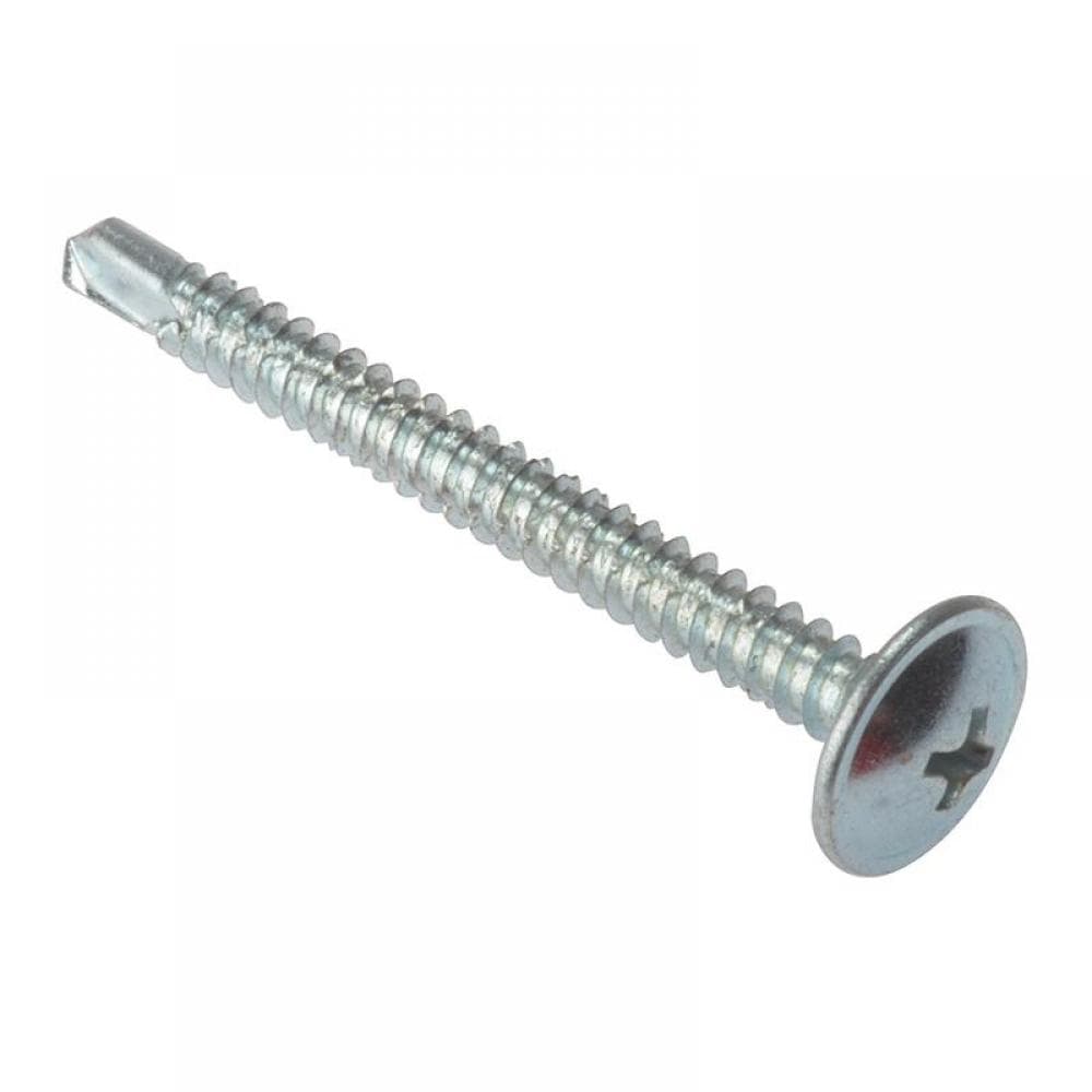 Forgefix 100BPS48100ZP Baypole Self-Drill Screw Phillips Wafer Head Zp 4.8 X 100Mm Box 100