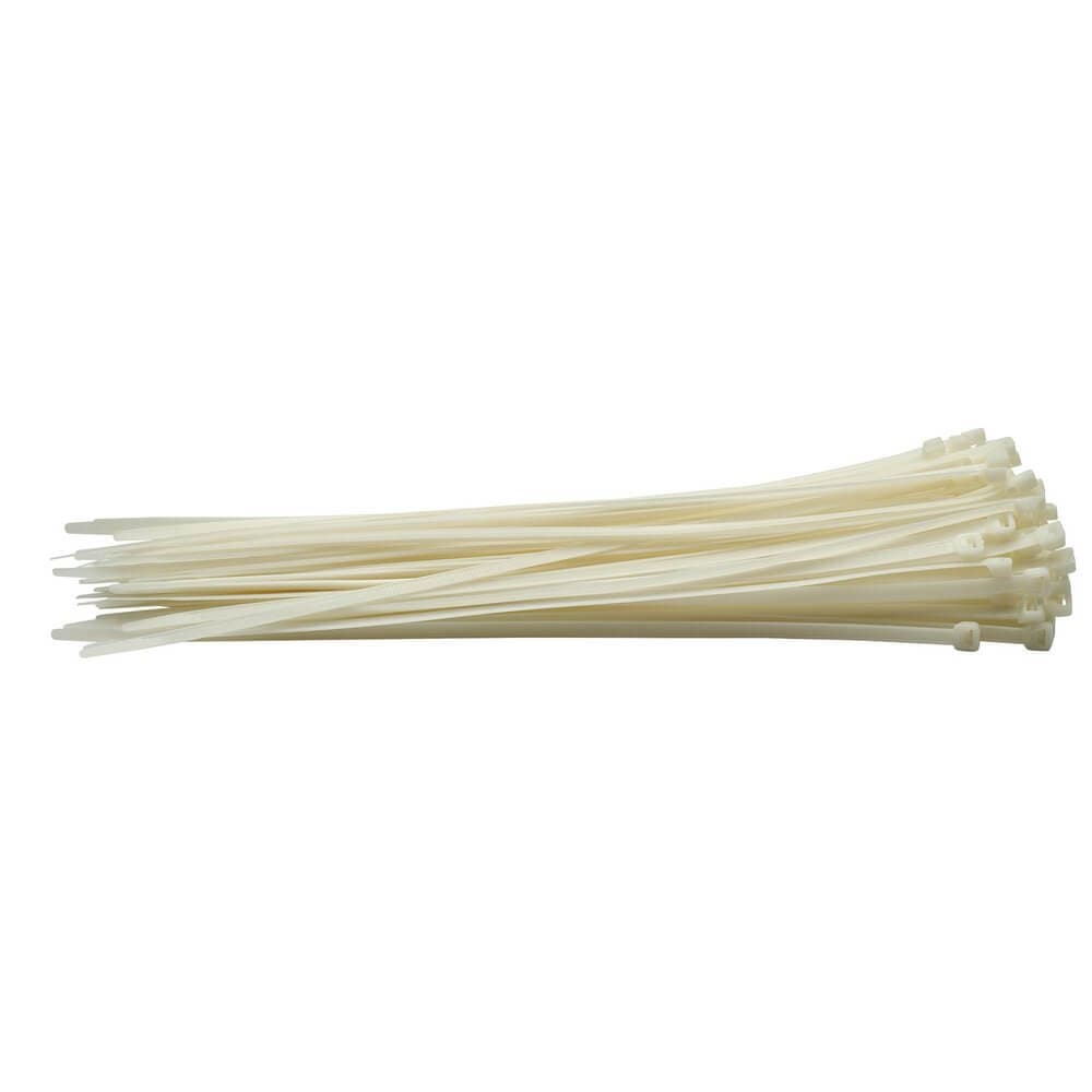 Draper 70404 Cable Ties 7.6 X 400Mm White (Pack Of 100) each
