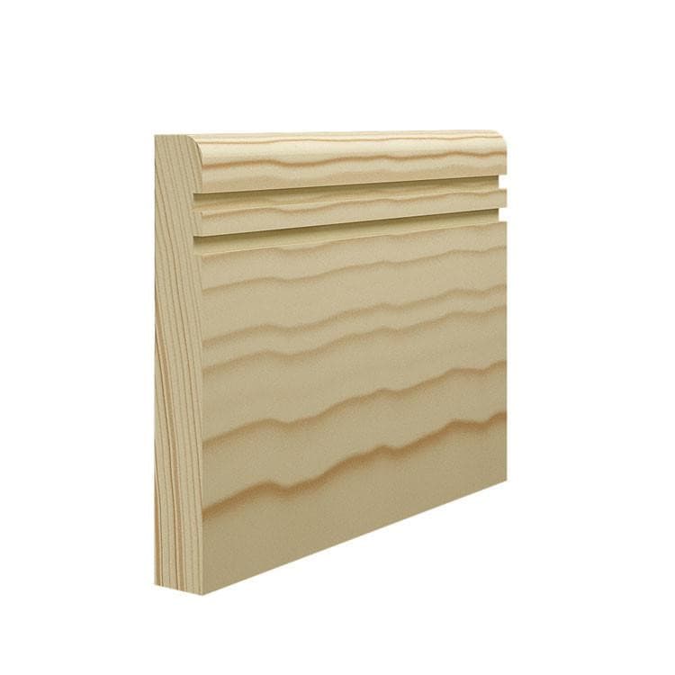 Grooved 2 Bullnose Pine Skirting Board