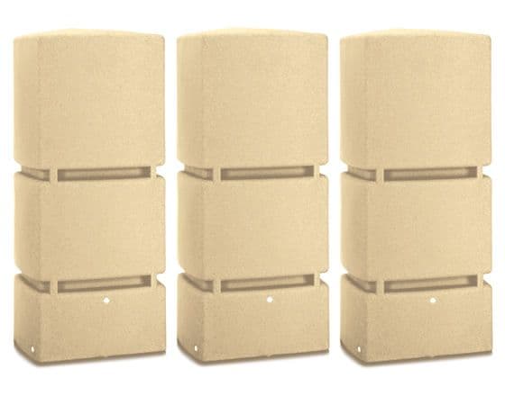 2400L 3P Technik Rain Tank System - Sandstone Original Organics
