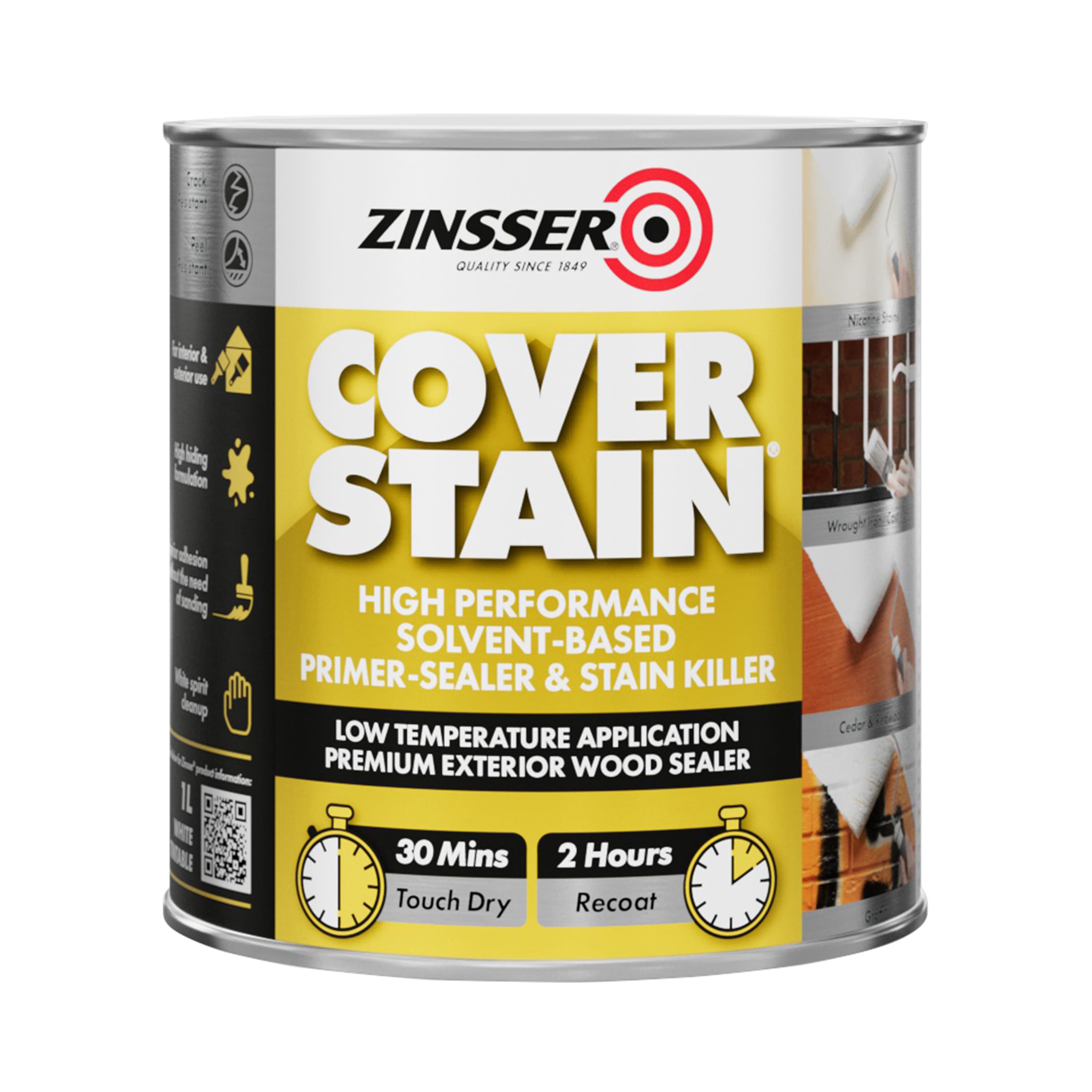Zinsser Coverstain Primer Sealer 1L Stain Killer (Interior Oil Based)