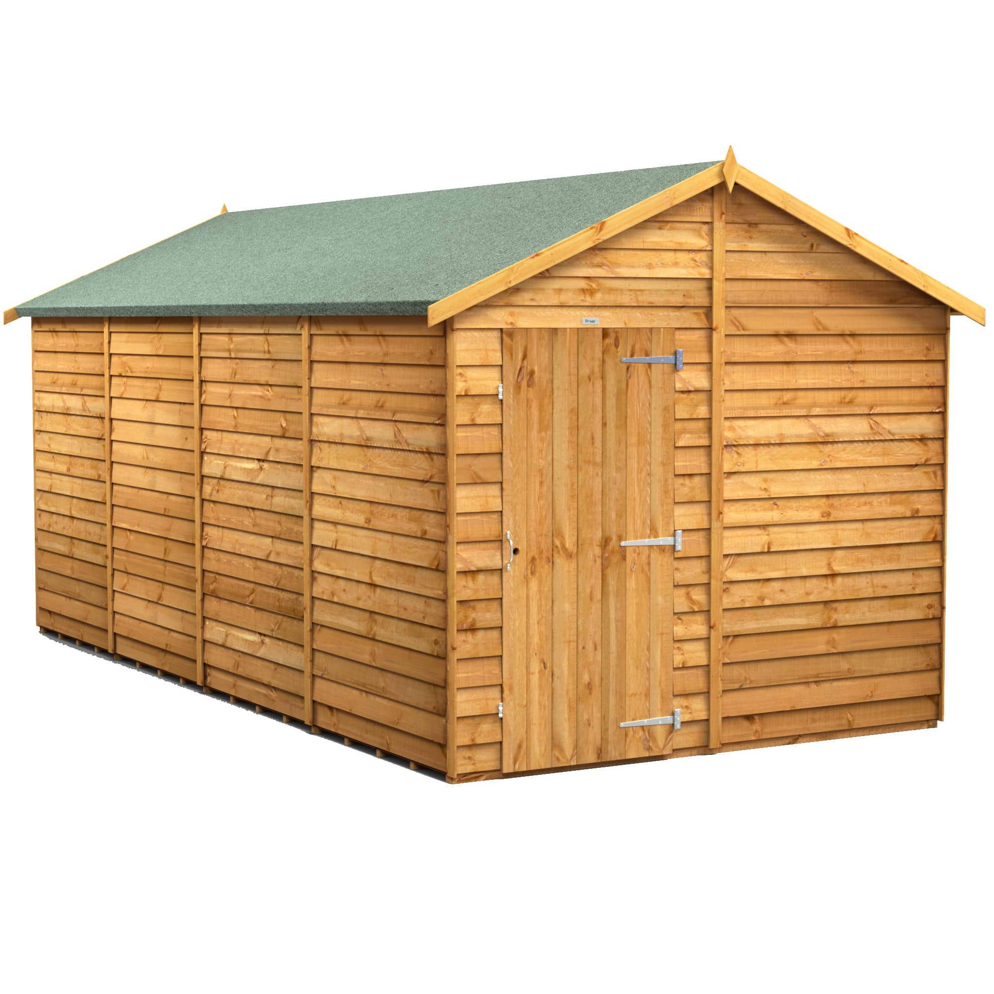 16 x 8 Power Overlap Apex Windowless Shed