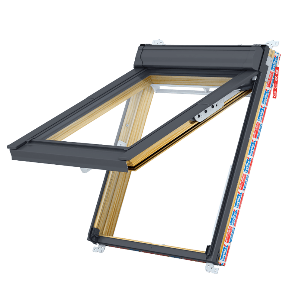 Keylite Hi-therm Fire Escape Roof Window Pine Finish 780mm x 980mm TFE04HT