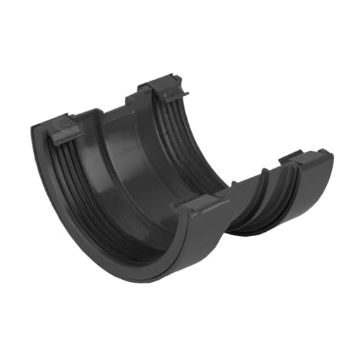 Wavin Osma RoundLine gutter union 112mm black 0T009B