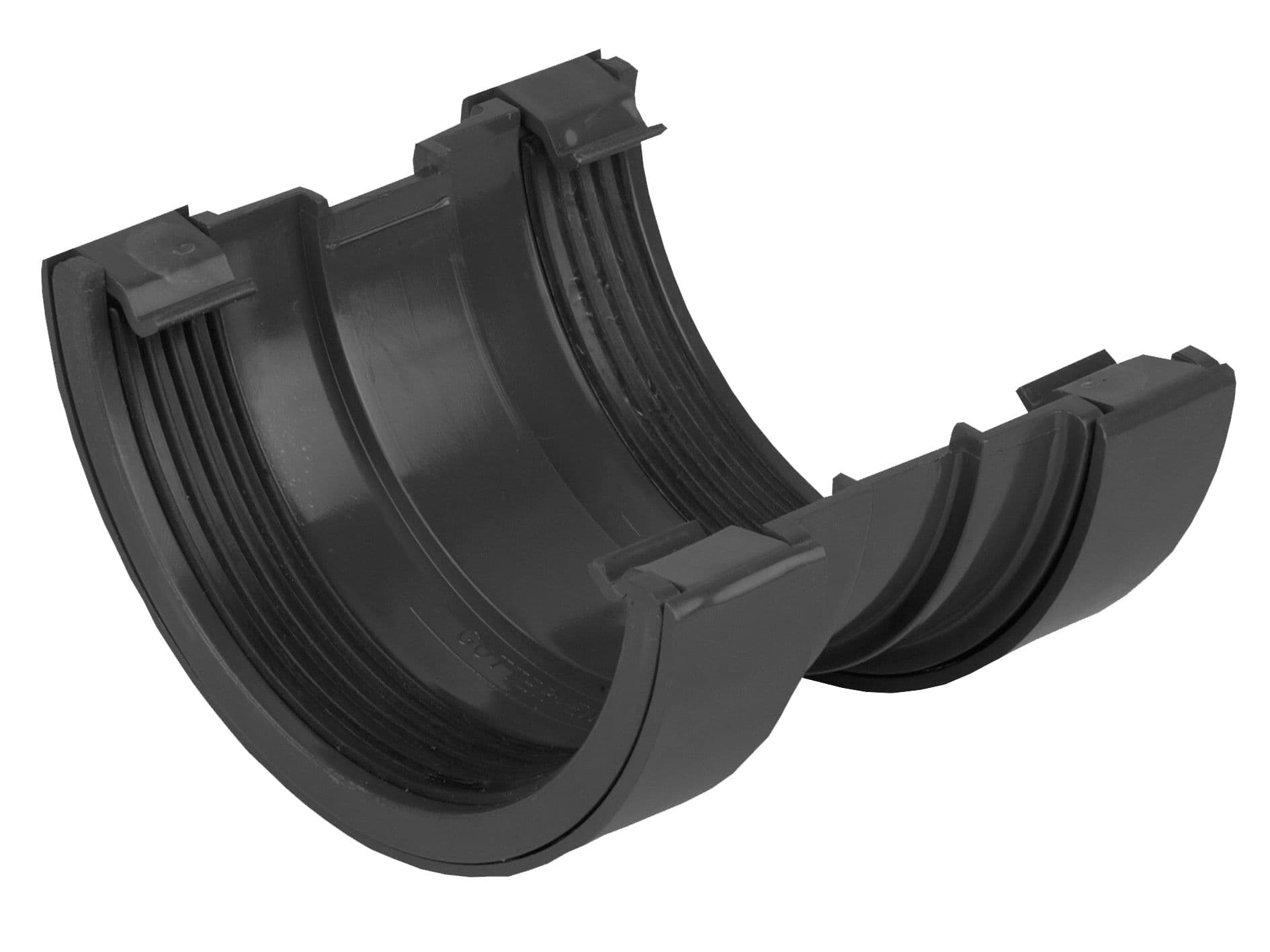 Wavin Osma RoundLine gutter union 112mm black 0T009B