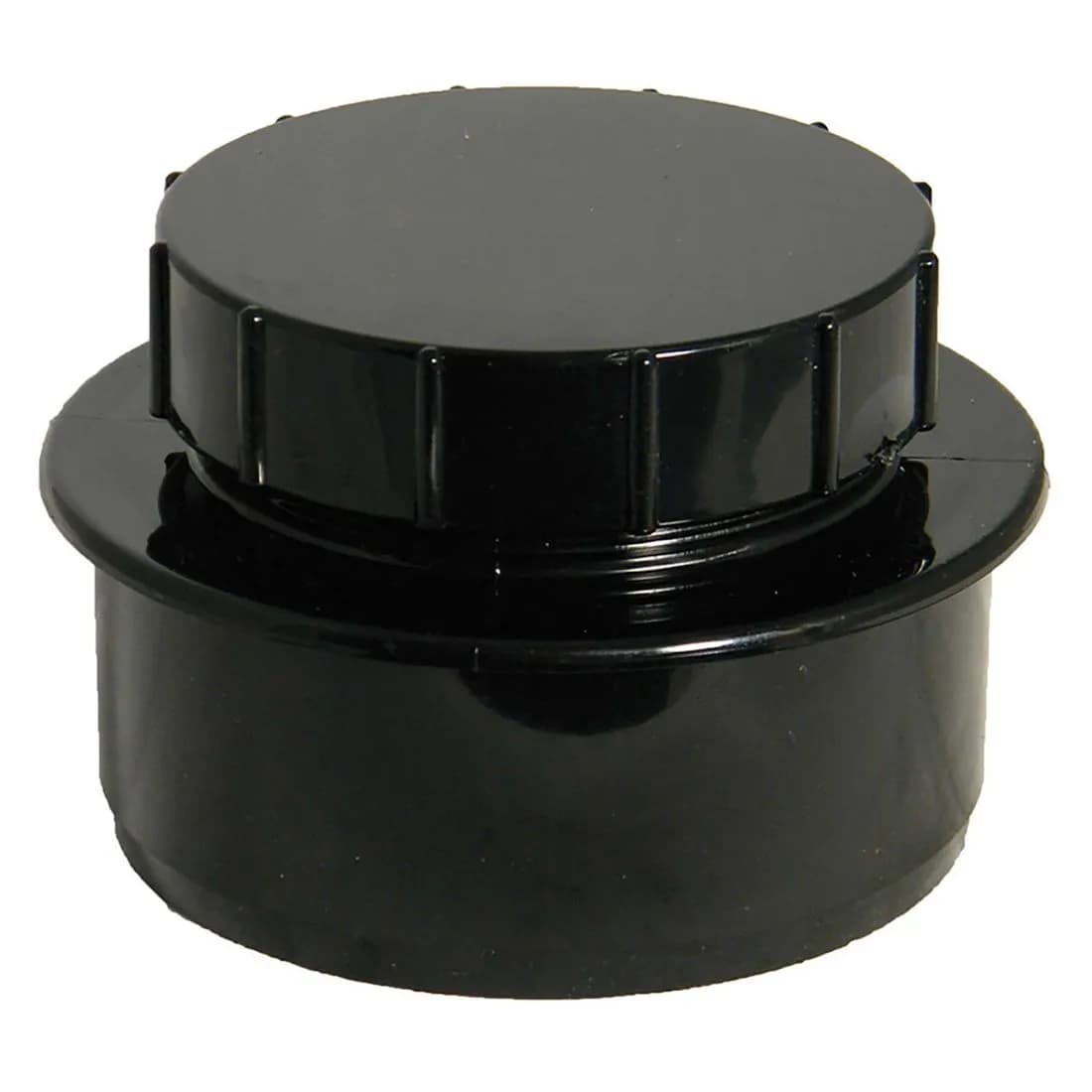 Screwed Access Cap 110Mm Black Soil Sp292B