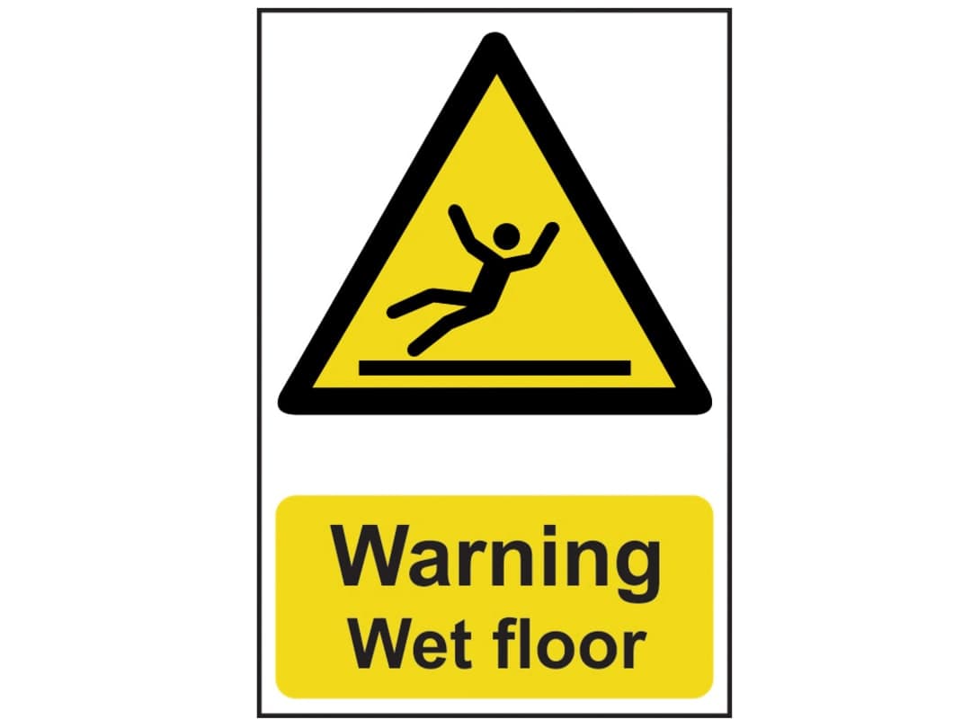 Scan Warning Wet Floor - PVC Sign 200 x 300mm 1107