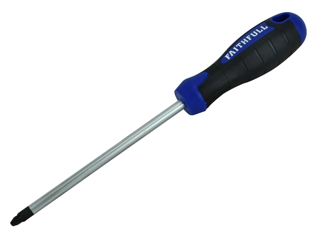 Faithfull Soft Grip Screwdriver Pozidriv Tip PZ3 x 150mm FAISDPZ3
