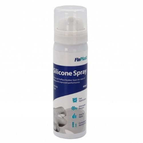 FloPlast Silicon Lubricant Spray - 200ml Compressed Clear