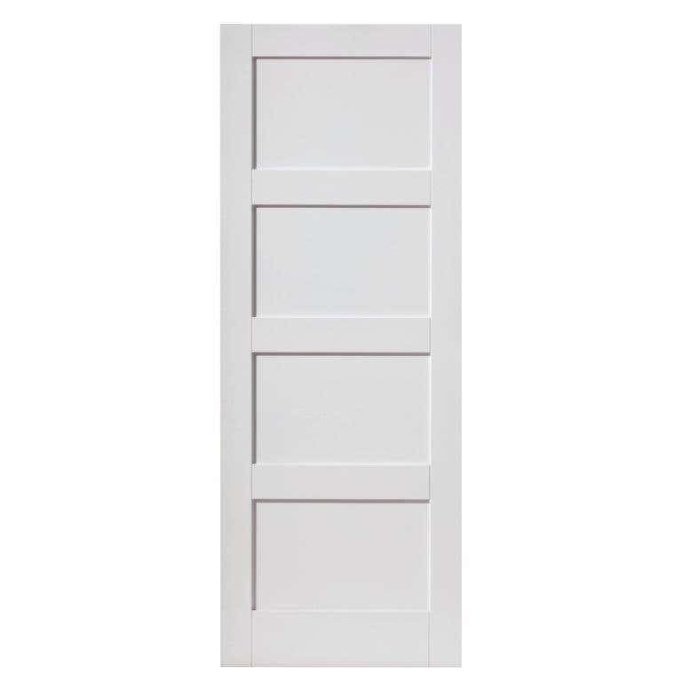 Montserrat White Shaker Style Internal Door With Four Recessed Panels - Primed - 35 x 1981 x 610mm