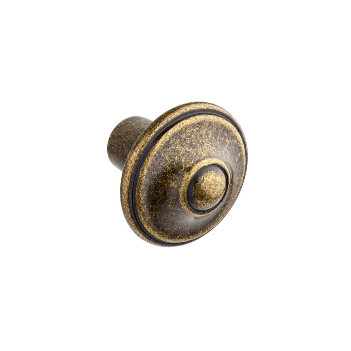 Antique Pointed Cabinet Knob - Antique Brass - 30mm - Pair - Elite Knobs & Handles