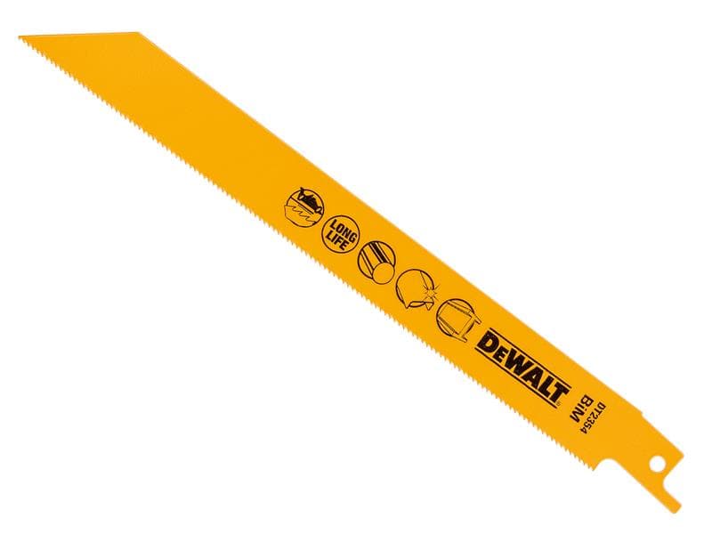 Dewalt DT2354-QZ Bi-Metal Reciprocating Blade For Metal 203Mm X 18 Tpi (Pack 5)