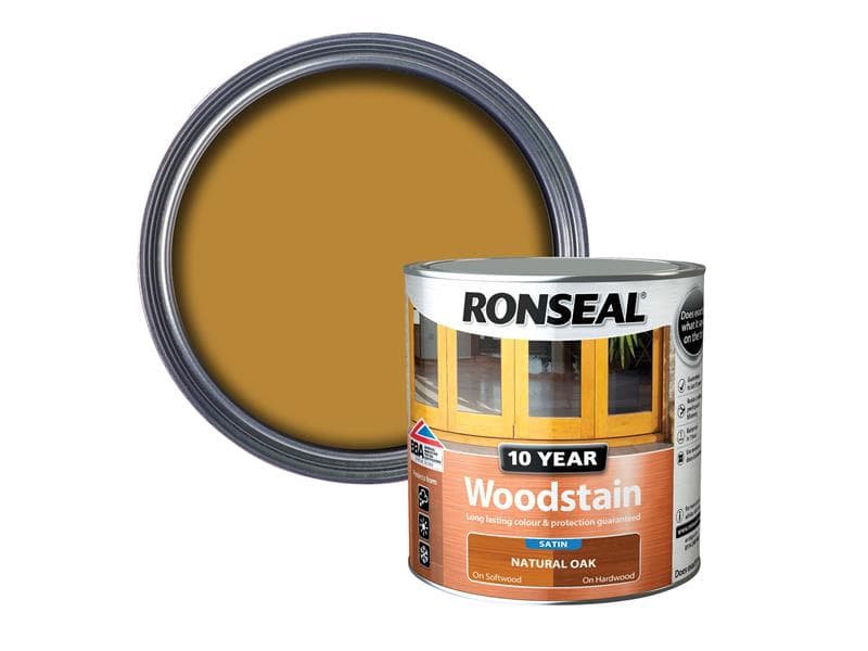 Ronseal 38683 10 Year Woodstain Natural Oak 750Ml