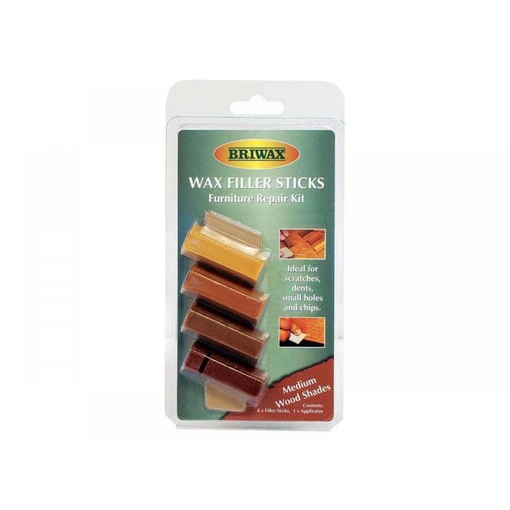 Briwax BWSWSMED Wax Filler Sticks Medium Wood Shades (Pack 4)