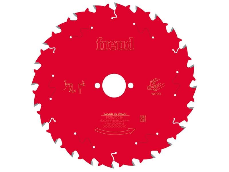 Freud F03FS09725 Wood Circular Saw Blade 210 X 30 X 2.4/1.8Mm X 24T