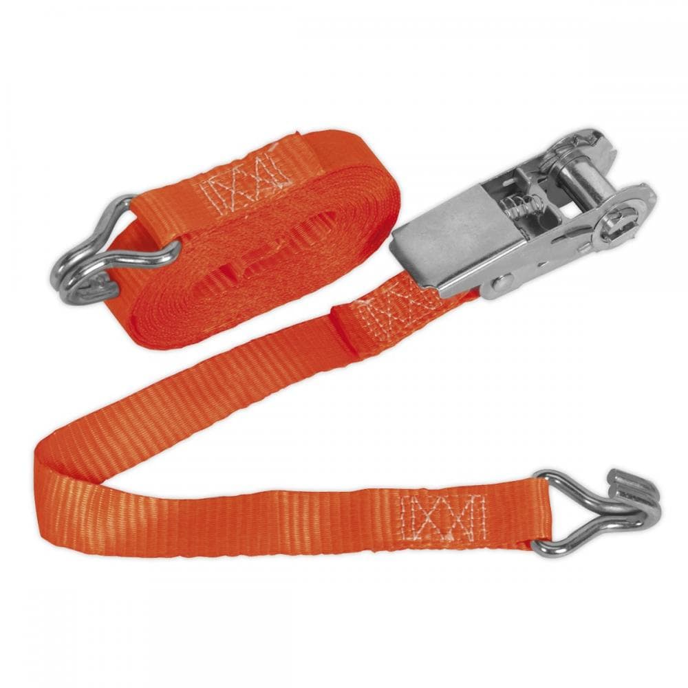 Sealey TD0845J Ratchet Strap 25Mm X 4.5M Polyester Webbing 800Kg Breaking Strength
