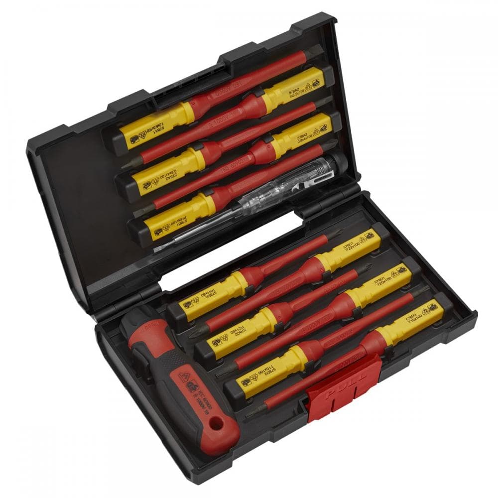 Sealey AK6128 Screwdriver Set 13Pc Interchangeable - Vde Approved