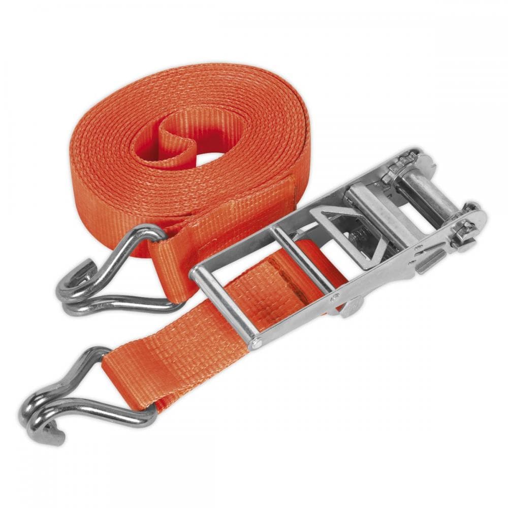 Sealey TD10008J Ratchet Strap 75Mm X 8M Polyester Webbing 10000Kg Breaking Strength