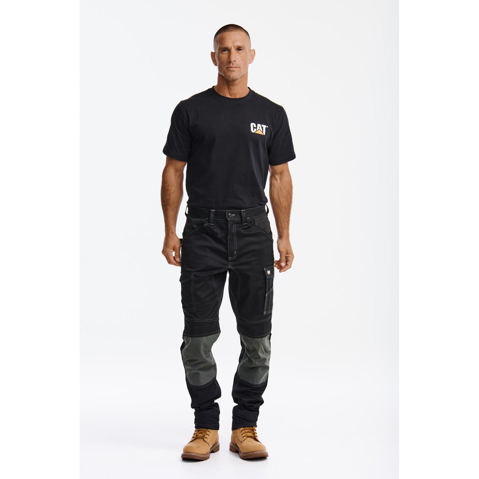 Caterpillar Essential Knee Pocket Stretch Holster Trouser Size 38 Black 39488-73654-07"