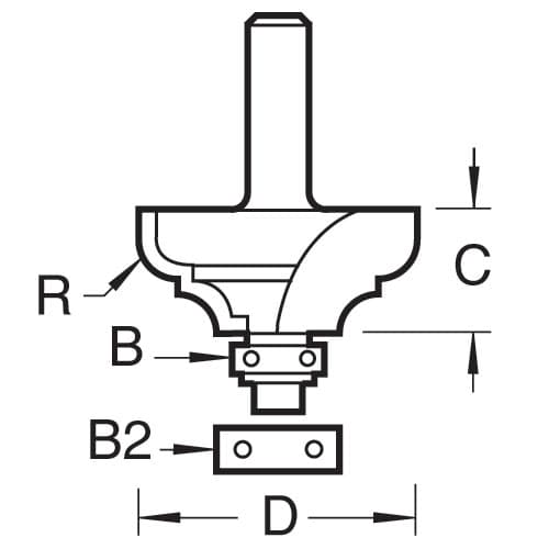 Trend Bearing Guided Classic Cutter Pk 1 46/30X1/2TC
