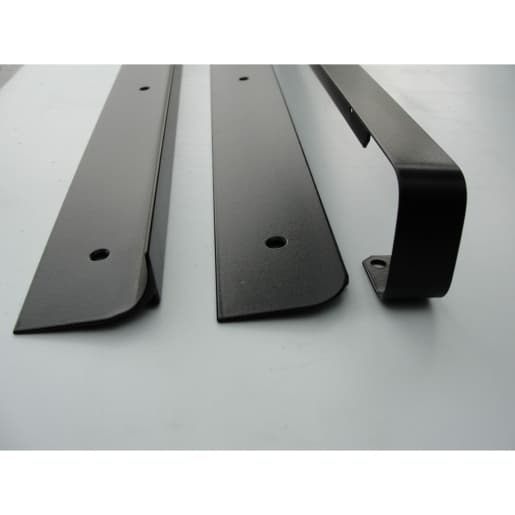 Unika 30mm Black Worktop Aluminium Corner Joint 630mm/6mm Radius