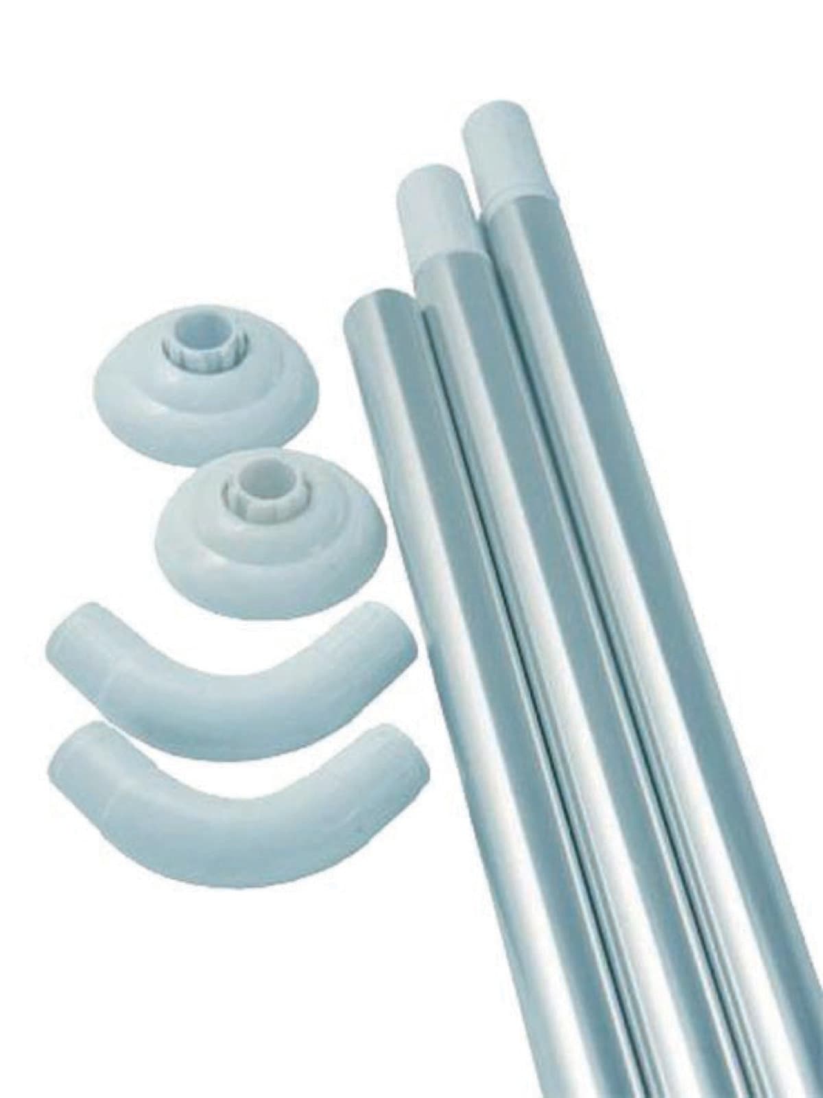 Travis Perkins Bathrooms Shower Curtain Modular Rail Anodised Shower Accessory