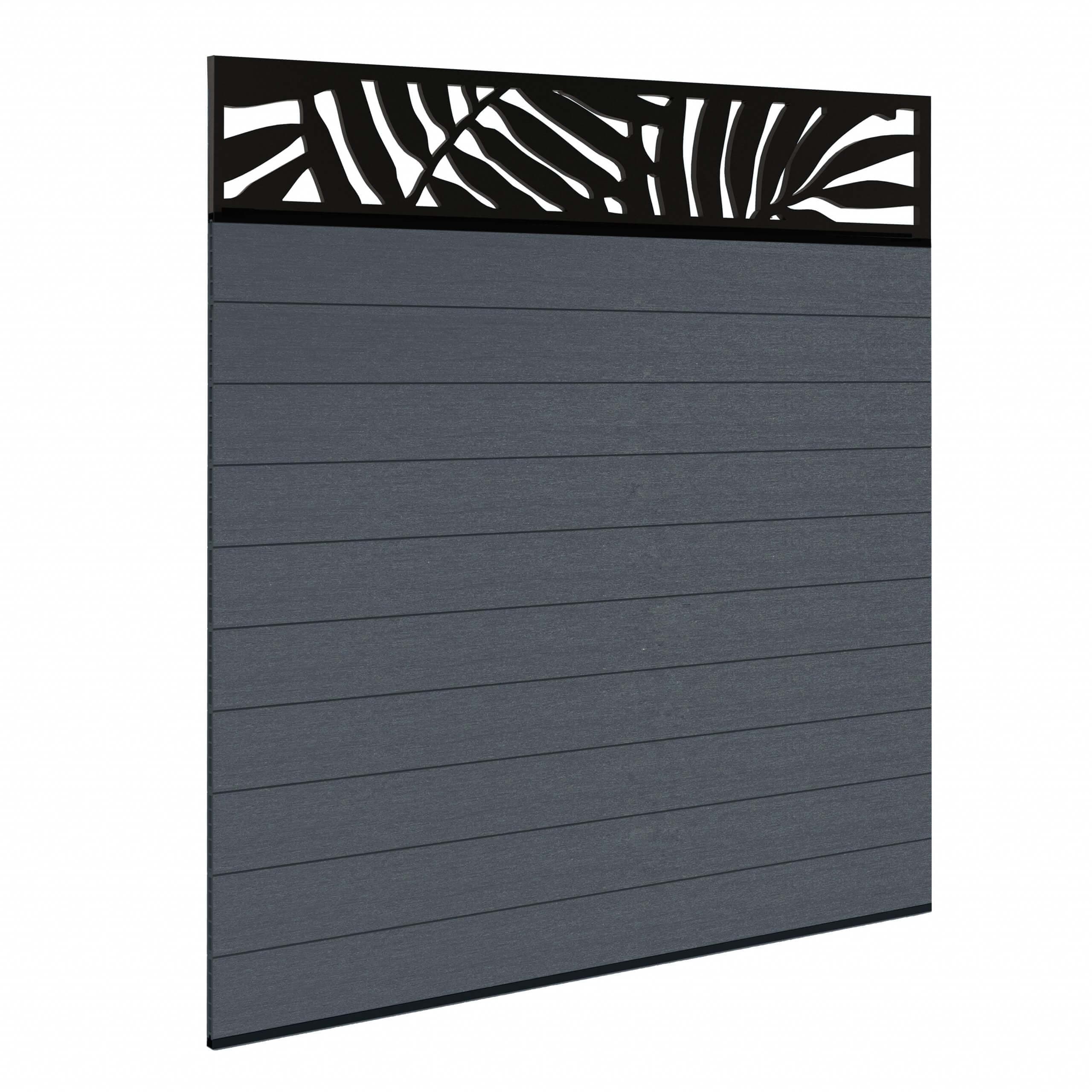 Dino Decking Composite Fence Panels - Anthracite Without Posts 1.8m