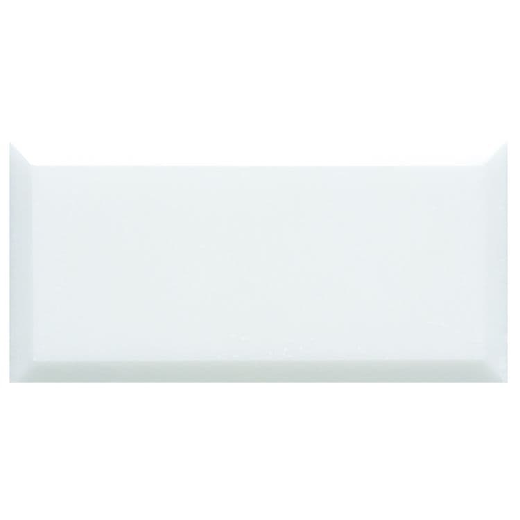 Original Style Earthworks Viano White Polished & Bevelled Marble Tile 7x15cm