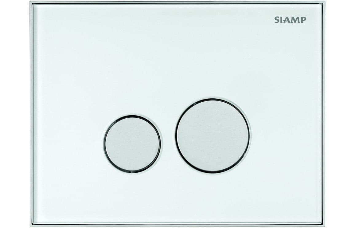 Dual Flush Plate Round Design White