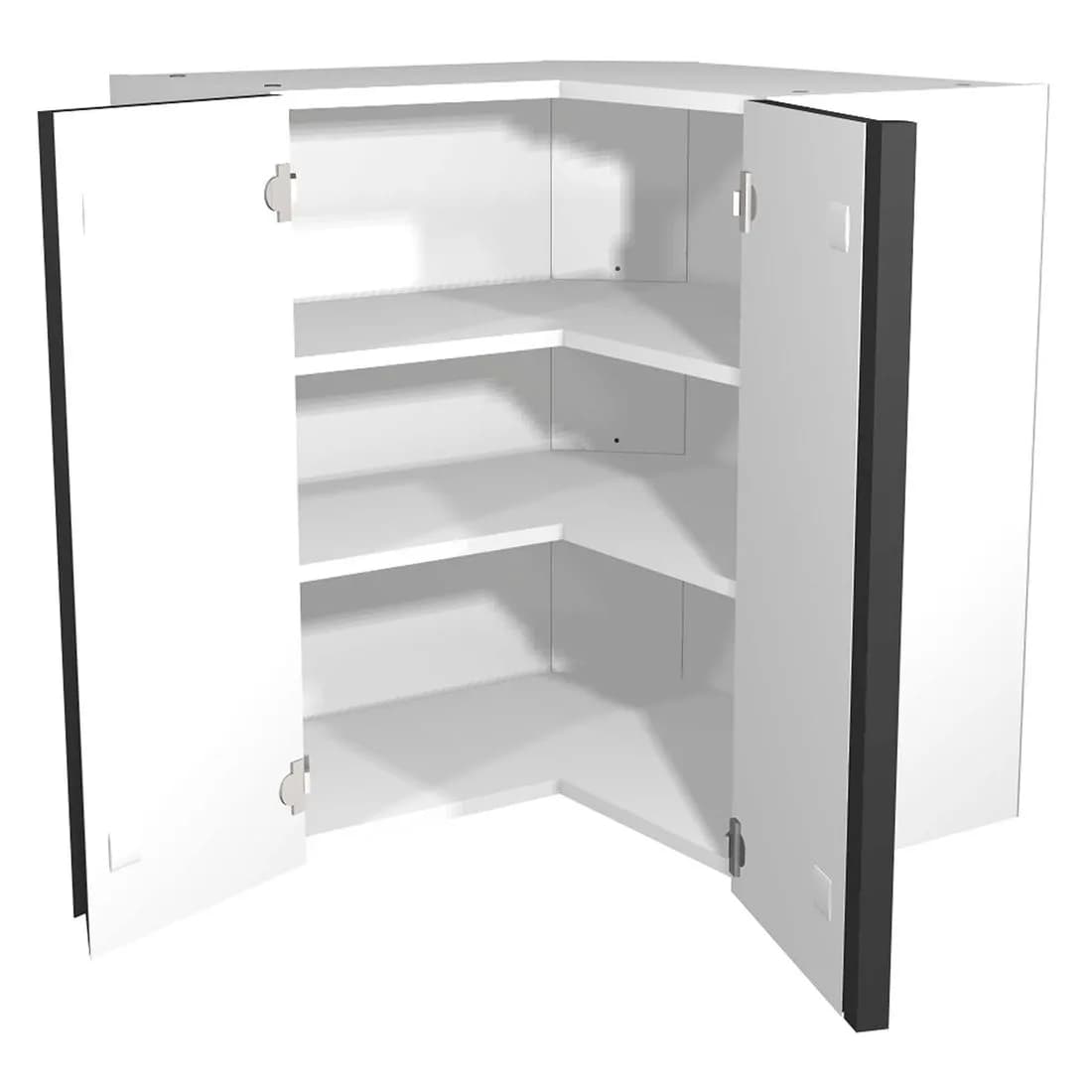 Corner Wall Unit L-Shape Capri Dark Grey 635Mm