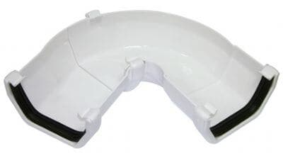 FloPlast Square Gutter Adjustable Angle - 50 to 156 Degree x 114mm White