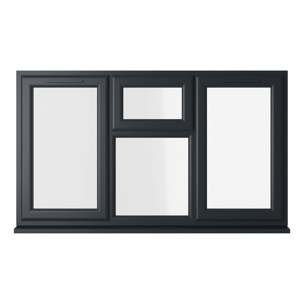 uPVC Grey/White Double Glazed Window - Left & Right Handed - Side Hung/Top Opener - Clear Glass - 1770 x 1115mm