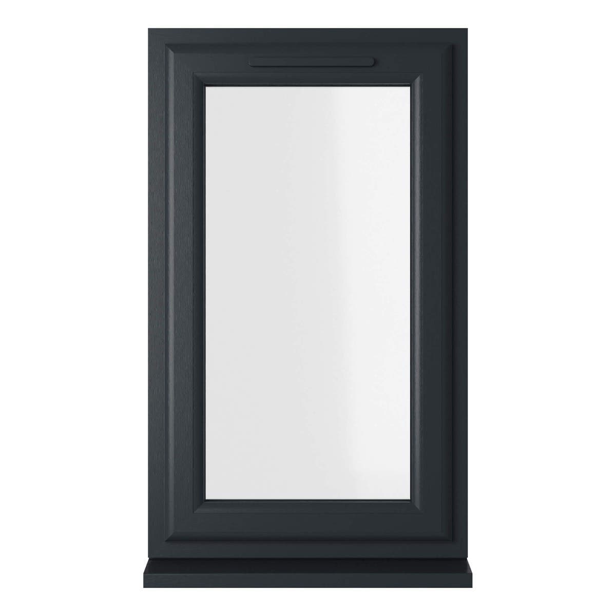 uPVC Grey/White Double Glazed Window - Top Opener - Clear Glass - 610 x 1040mm