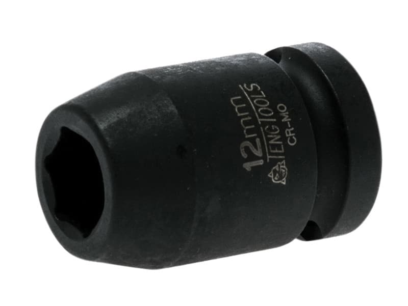 Teng 920512N Impact Socket Hexagon 6-Point 1/2In Drive 12Mm