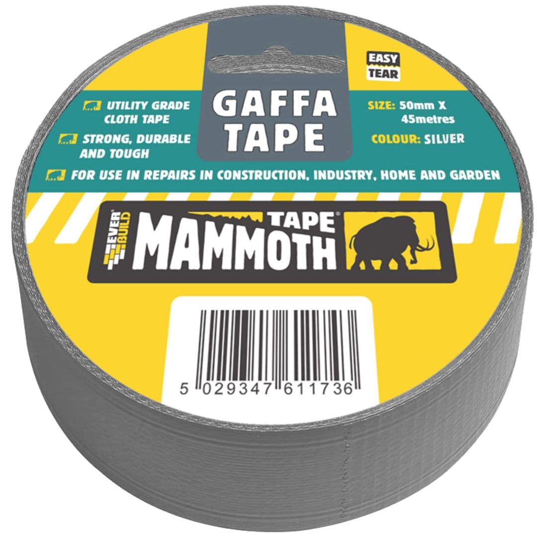 Everbuild Gaffa Tape Silver 50Mm 45Mtr