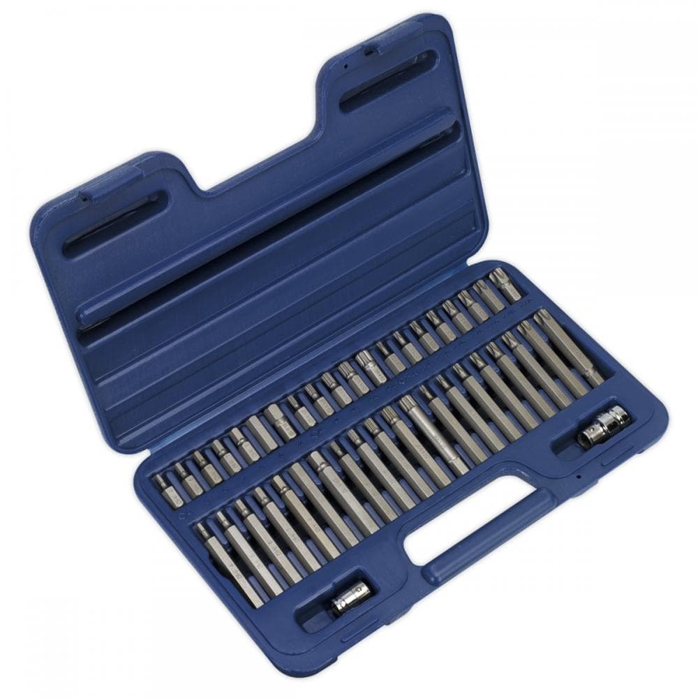 Sealey AK219 Trx-Star*/Hex/Spline Bit Set 42Pc 3/8in & 1/2inSq Drive