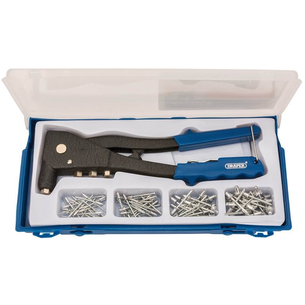 Draper 27843 Hand Riveter Kit For Aluminium Rivets 1 X Case per kit