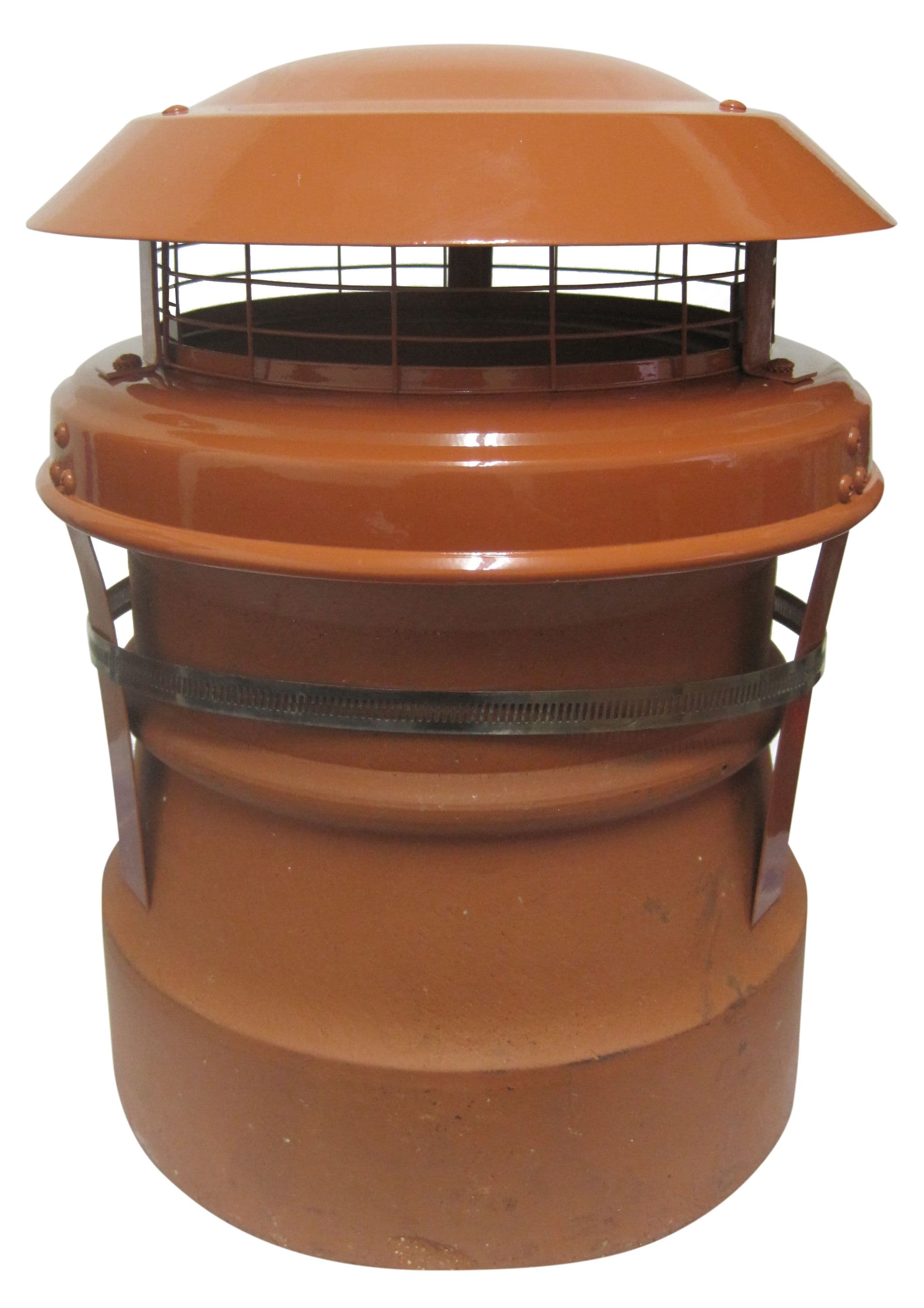 M.A.D Junior Chimney Cowl Strap Fix Terracotta 160mm x 310mm