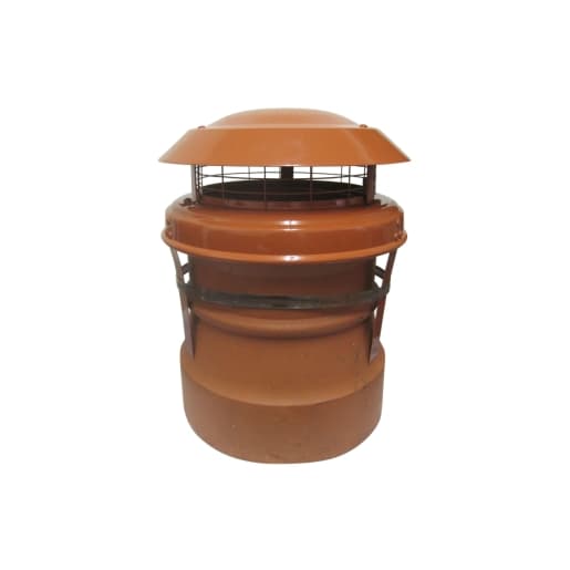M.A.D Junior Chimney Cowl Strap Fix Terracotta 160mm x 310mm