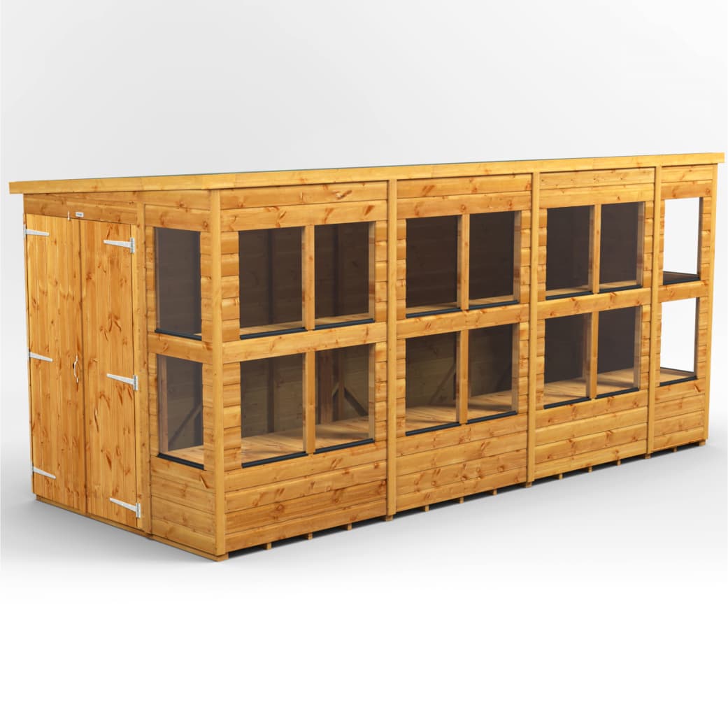 Powersheds 14 x 6 Power Pent Double Door Potting Shed