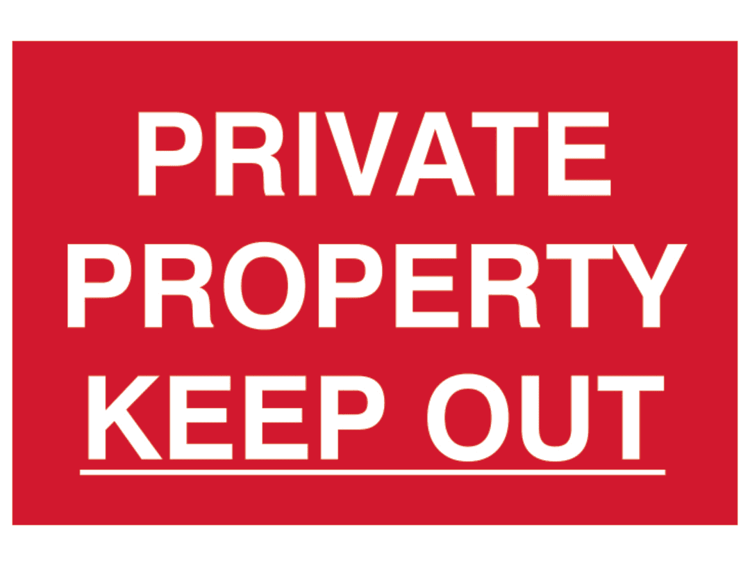 Scan Private Property Keep Out - PVC Sign 300 x 200mm 1652